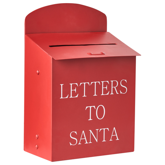 Cassetta postale di Babbo Natale Lettere a Babbo Natale in ferro rosso Motivo decorativo natalizio