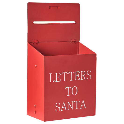Cassetta postale di Babbo Natale Lettere a Babbo Natale in ferro rosso Motivo decorativo natalizio