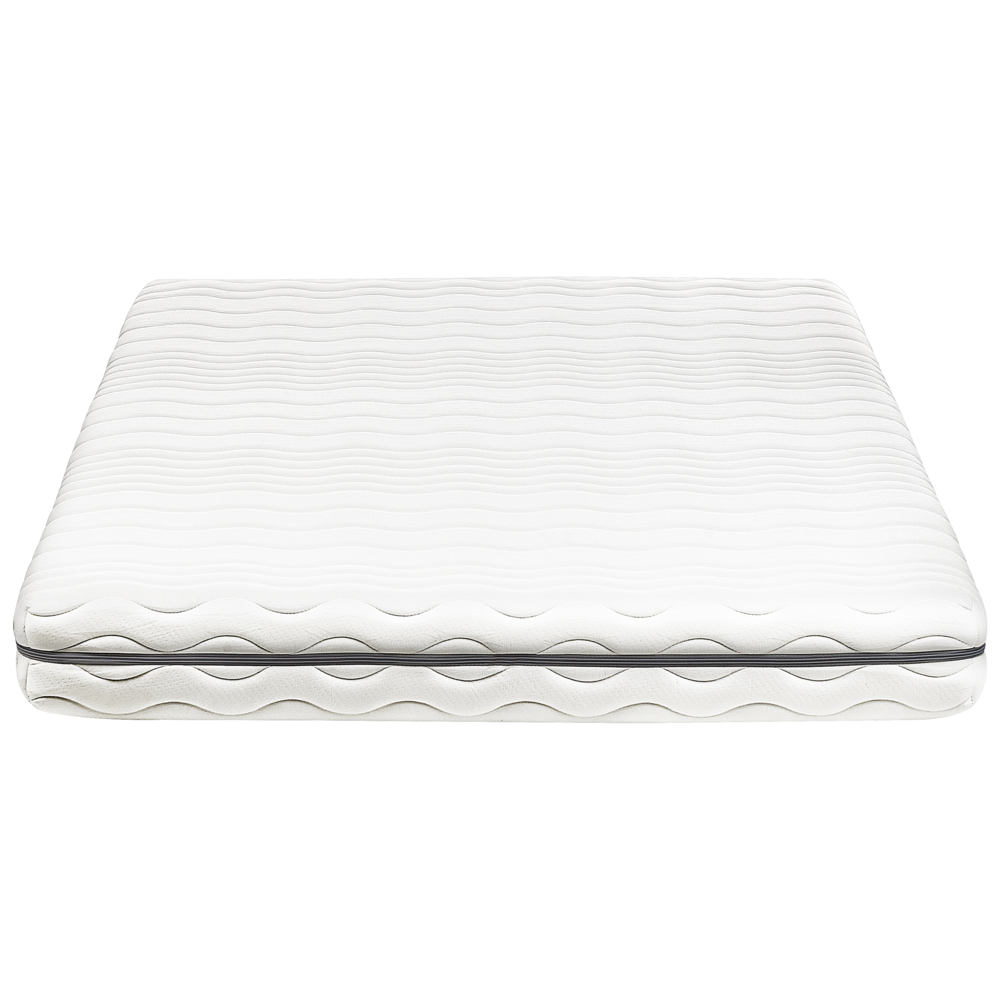 Materasso matrimoniale Memory Foam Imbottitura Poliestere Sfoderabile Bianco 120 x 200 cm massimo comfort