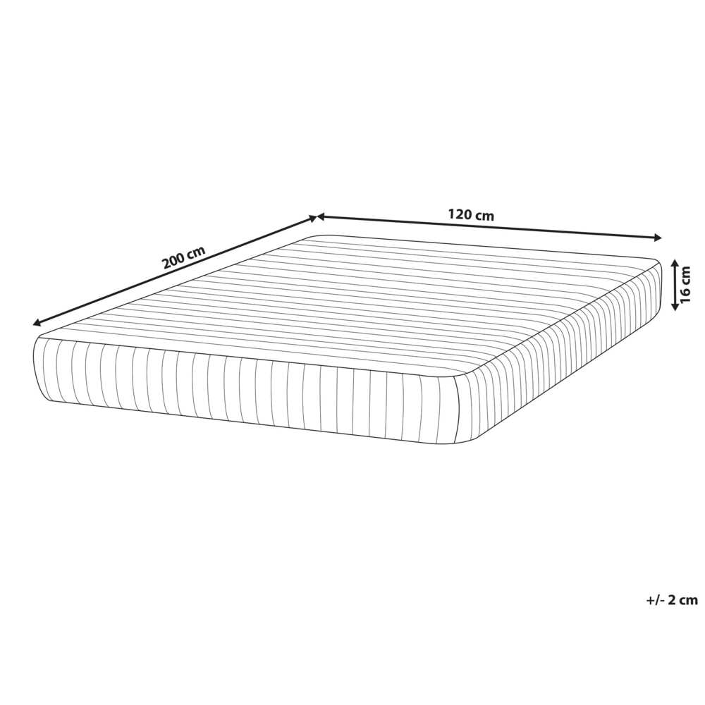 Materasso a molle insacchettate rigido a 7 zone dal design moderno e trapuntato 120 x 200 cm