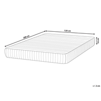 Materasso a molle insacchettate rigido a 7 zone dal design moderno e trapuntato 120 x 200 cm