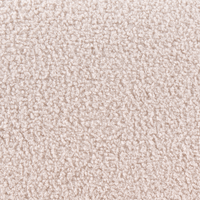 Divano da salotto a 3 posti in bouclé e struttura in legno beige e marrone scuro struttura in legno stile retrò