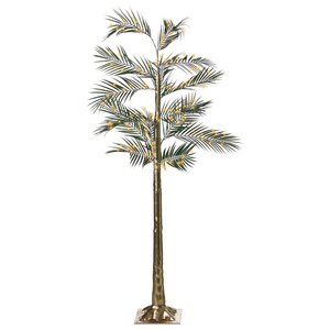 Palma artificiale da esterno e interno con luci LED preilluminate in stile scandinavo PE 175 cm oro