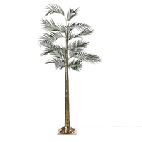 Palma artificiale da esterno e interno con luci LED preilluminate in stile scandinavo PE 175 cm oro