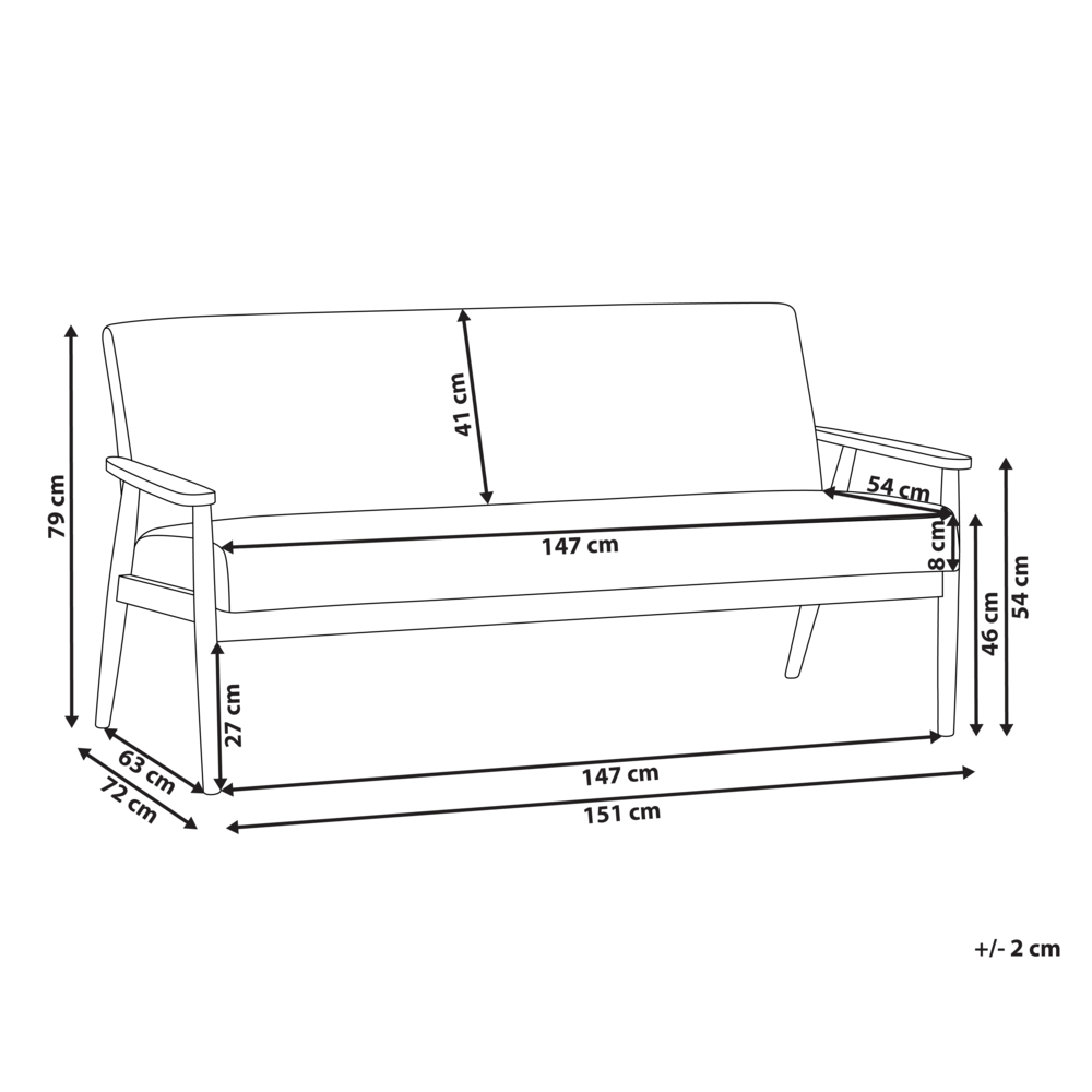 Divano da salotto a 3 posti in tessuto e struttura in legno verde e marrone scuro struttura in legno stile retrò