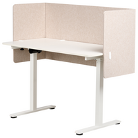 Pannello acustico in tessuto Imbottito 130 x 60 cm beige per scrivania tavolo ufficio