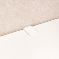 Pannello acustico in tessuto Imbottito 130 x 60 cm beige per scrivania tavolo ufficio