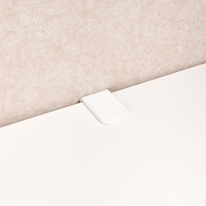 Pannello acustico in tessuto Imbottito 130 x 60 cm beige per scrivania tavolo ufficio