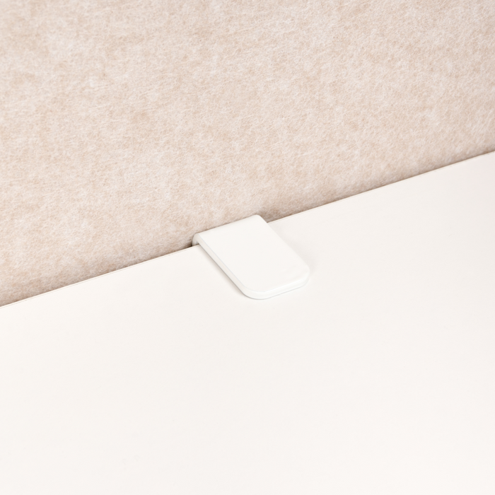 Pannello acustico in tessuto Imbottito 130 x 60 cm beige per scrivania tavolo ufficio