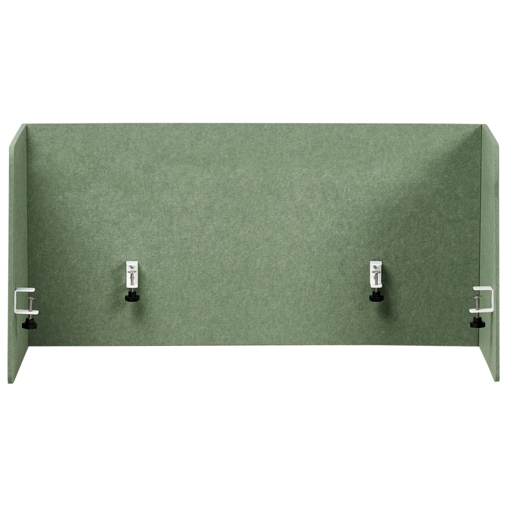 Pannello acustico in tessuto Imbottito 130 x 60 cm verde per scrivania tavolo ufficio