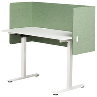 Pannello acustico in tessuto Imbottito 130 x 60 cm verde per scrivania tavolo ufficio