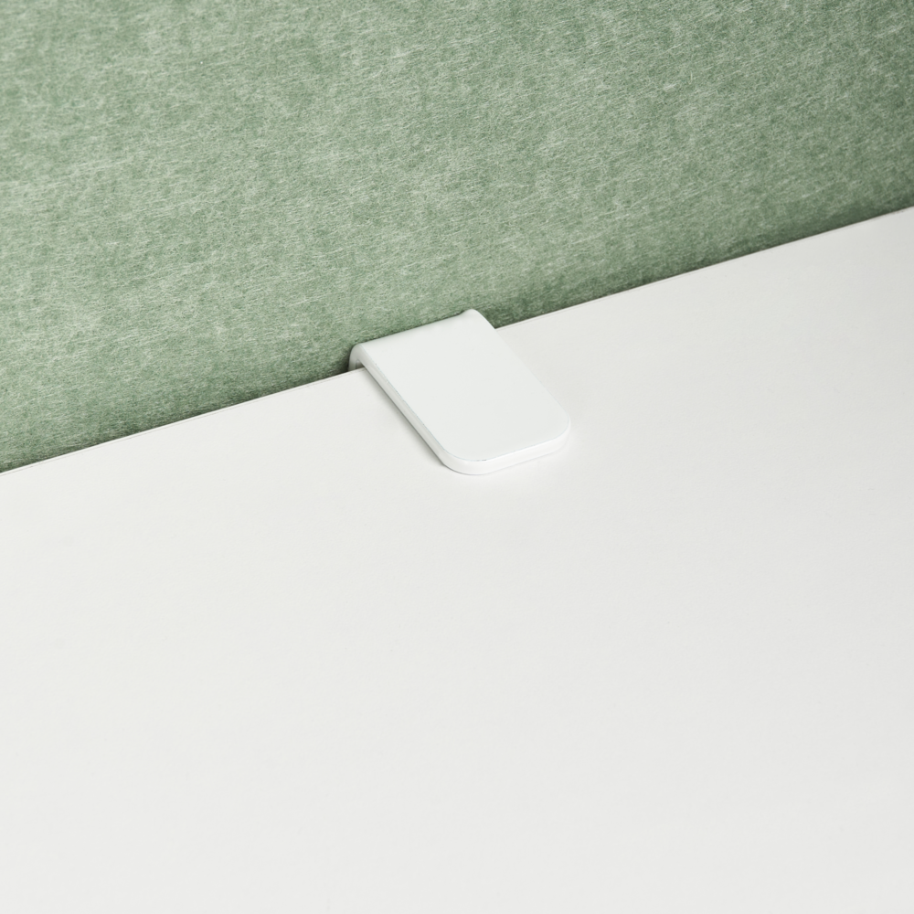 Pannello acustico in tessuto Imbottito 130 x 60 cm verde per scrivania tavolo ufficio