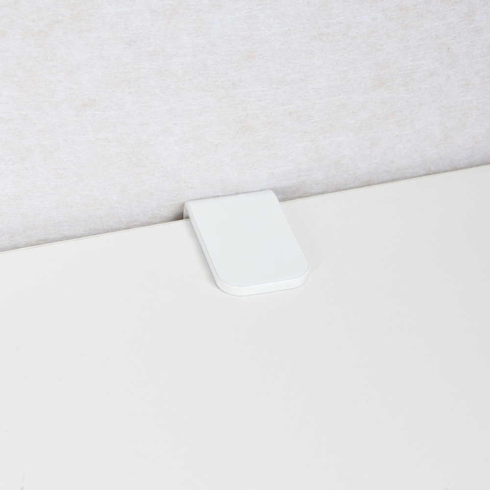 Pannello acustico in tessuto Imbottito 130 x 60 cm bianco sporco per scrivania tavolo ufficio