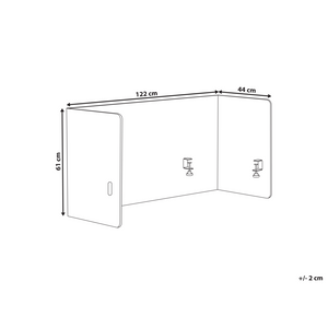 Pannello acustico in tessuto Imbottito 130 x 60 cm bianco sporco per scrivania tavolo ufficio