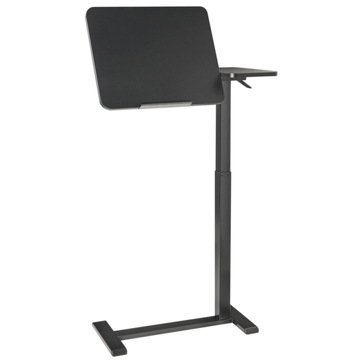 Scrivania per laptop in piedi regolabile manualmente telaio in acciaio nero 70 x 40 cm struttura in acciaio verniciato a polvere