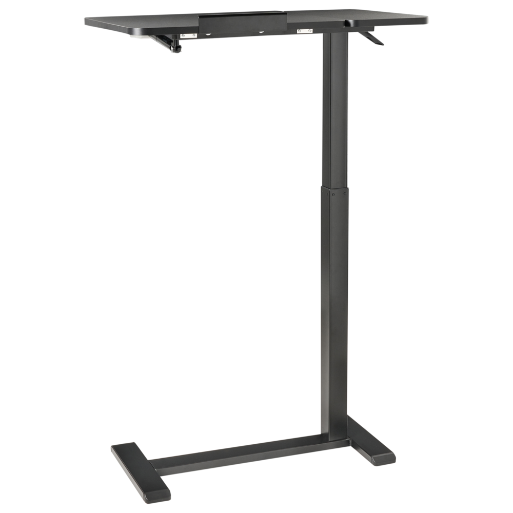 Scrivania per laptop in piedi regolabile manualmente telaio in acciaio nero 70 x 40 cm struttura in acciaio verniciato a polvere