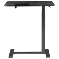 Scrivania per laptop in piedi regolabile manualmente telaio in acciaio nero 70 x 40 cm struttura in acciaio verniciato a polvere