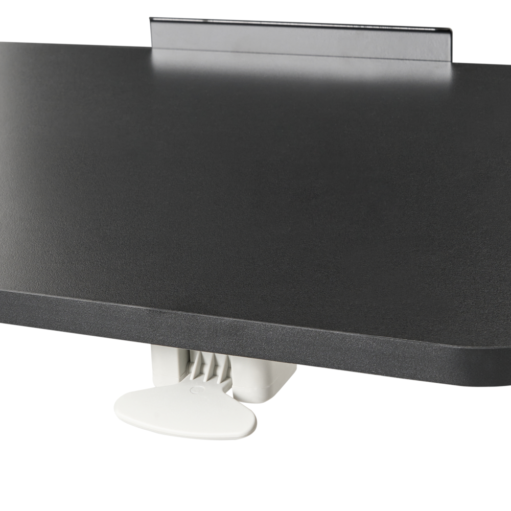 Scrivania per laptop in piedi regolabile manualmente telaio in acciaio nero 70 x 40 cm struttura in acciaio verniciato a polvere