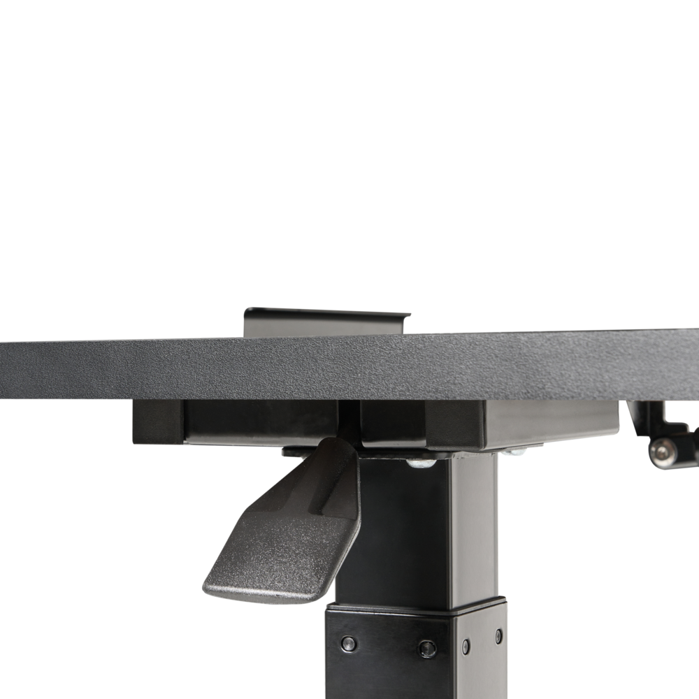 Scrivania per laptop in piedi regolabile manualmente telaio in acciaio nero 70 x 40 cm struttura in acciaio verniciato a polvere