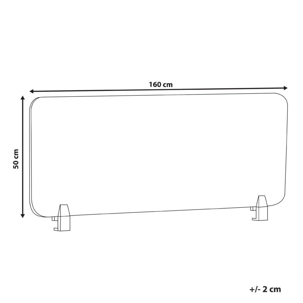 Pannello Divisorio da Scrivania Verde in PET con Rivestimento in Tessuto, 160 x 50 cm, Schermo Acustico per Ufficio e Home Office