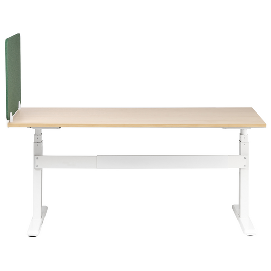 Pannello Divisorio da Scrivania Verde in PET con Rivestimento in Tessuto 72 x 50 cm Schermo Acustico per Ufficio e Home Office