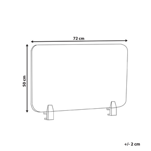 Pannello Divisorio da Scrivania Verde in PET con Rivestimento in Tessuto 72 x 50 cm Schermo Acustico per Ufficio e Home Office