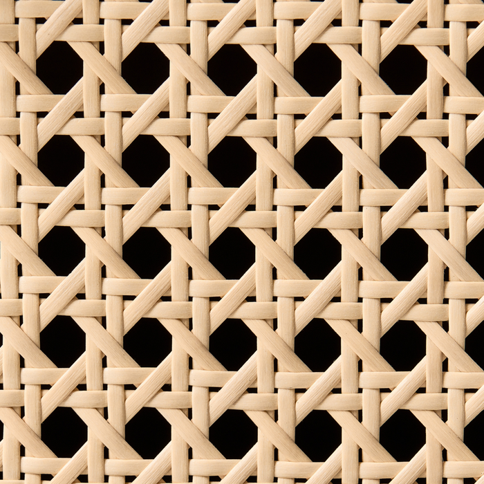 Cassettiera MDF 6 cassetti Gambe in legno Maniglie dorate Stile boho PE Rattan Nero