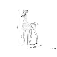 Decorazione Natalizia LED Renna Oro in Ferro e Corda di Carta 110 cm con 92 Lampadine