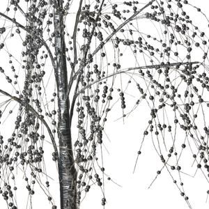 Albero di Natale artificiale Argento PVC 150 cm Luci LED Stile moderno per esterni e interni