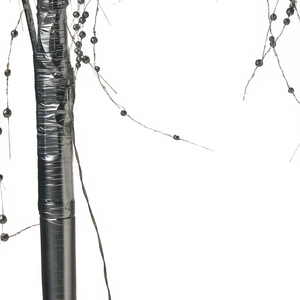 Albero di Natale artificiale Argento PVC 150 cm Luci LED Stile moderno per esterni e interni