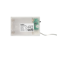 Decorazione Natalizia LED Lampione in Ferro e Corda di Carta Oro 62 cm con 40 Lampadine