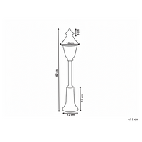 Decorazione Natalizia LED Lampione in Ferro e Corda di Carta Oro 62 cm con 40 Lampadine