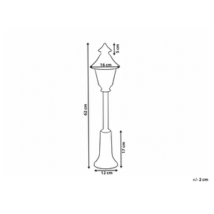 Decorazione Natalizia LED Lampione in Ferro e Corda di Carta Oro 62 cm con 40 Lampadine