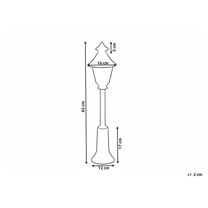 Decorazione Natalizia LED Lampione in Ferro e Corda di Carta Oro 62 cm con 40 Lampadine