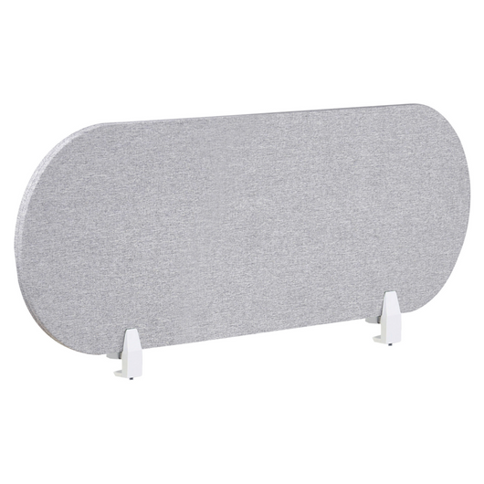 Pannello divisorio grigio chiaro in tessuto PET Board 120 x 40 cm Schermo acustico Morsetti di montaggio modulari Casa Ufficio