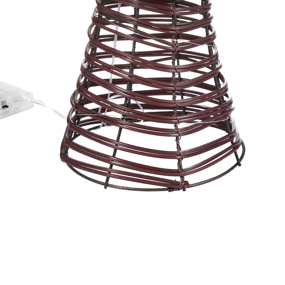 Decorazione Natalizia LED Renna in Ferro Marrone Scuro 60 cm con 30 Lampadine