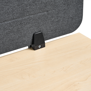 Pannello divisorio Grigio Scuro Copertura in tessuto 160 x 40 cm Schermo acustico Morsetti di montaggio modulari Casa Ufficio