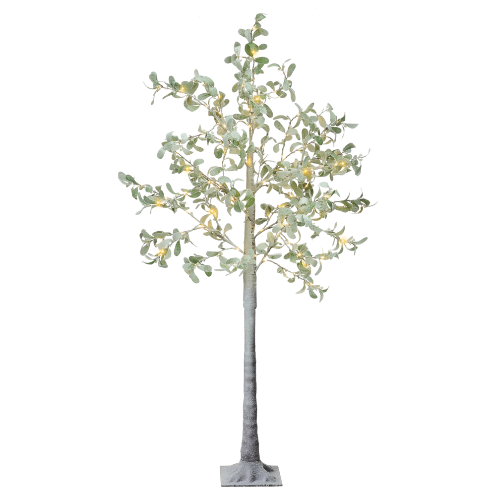 Albero artificiale verde PE 150 cm Luci LED innevato atmosfera natalizia moderna scandinava per esterni e interni