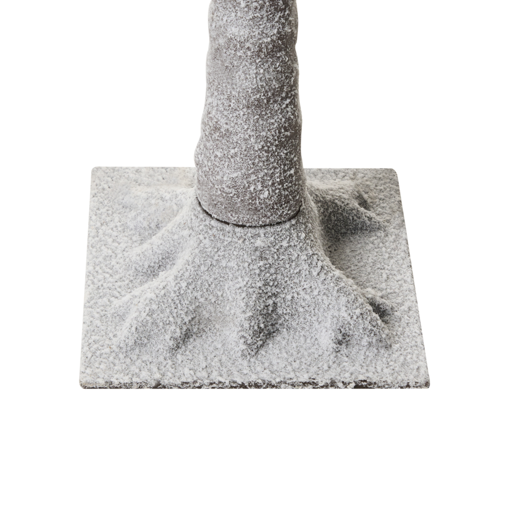 Albero artificiale verde PE 150 cm Luci LED innevato atmosfera natalizia moderna scandinava per esterni e interni