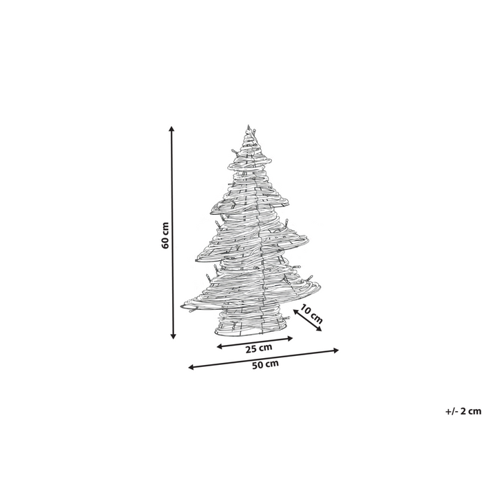 LED Decorazione Albero di Natale Oro Ferro 60 cm Luce Figura Natale 40 lampadine LED