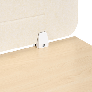 Pannello divisorio Beige Chiaro Copertura in tessuto 160 x 40 cm Schermo acustico Morsetti di montaggio modulari Casa Ufficio