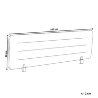 Pannello divisorio Beige Chiaro Copertura in tessuto 160 x 40 cm Schermo acustico Morsetti di montaggio modulari Casa Ufficio
