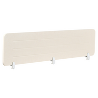 Pannello divisorio Beige Chiaro Copertura in tessuto 180 x 40 cm Schermo acustico Morsetti di montaggio modulari Casa Ufficio