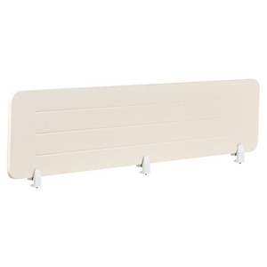 Pannello divisorio Beige Chiaro Copertura in tessuto 180 x 40 cm Schermo acustico Morsetti di montaggio modulari Casa Ufficio