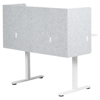 Pannello acustico in tessuto Imbottito 120 x 60 cm Grigio tavolo ufficio