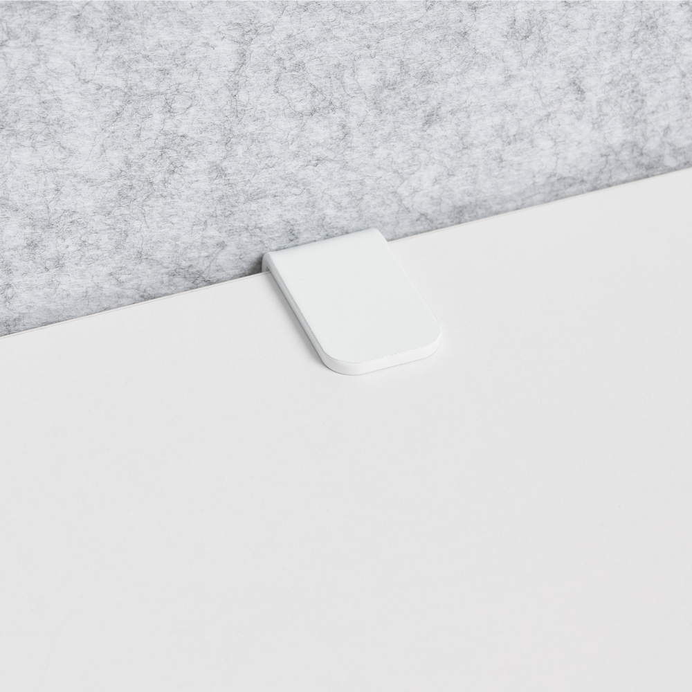 Pannello acustico in tessuto Imbottito 120 x 60 cm Grigio tavolo ufficio