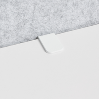 Pannello acustico in tessuto Imbottito 120 x 60 cm Grigio tavolo ufficio