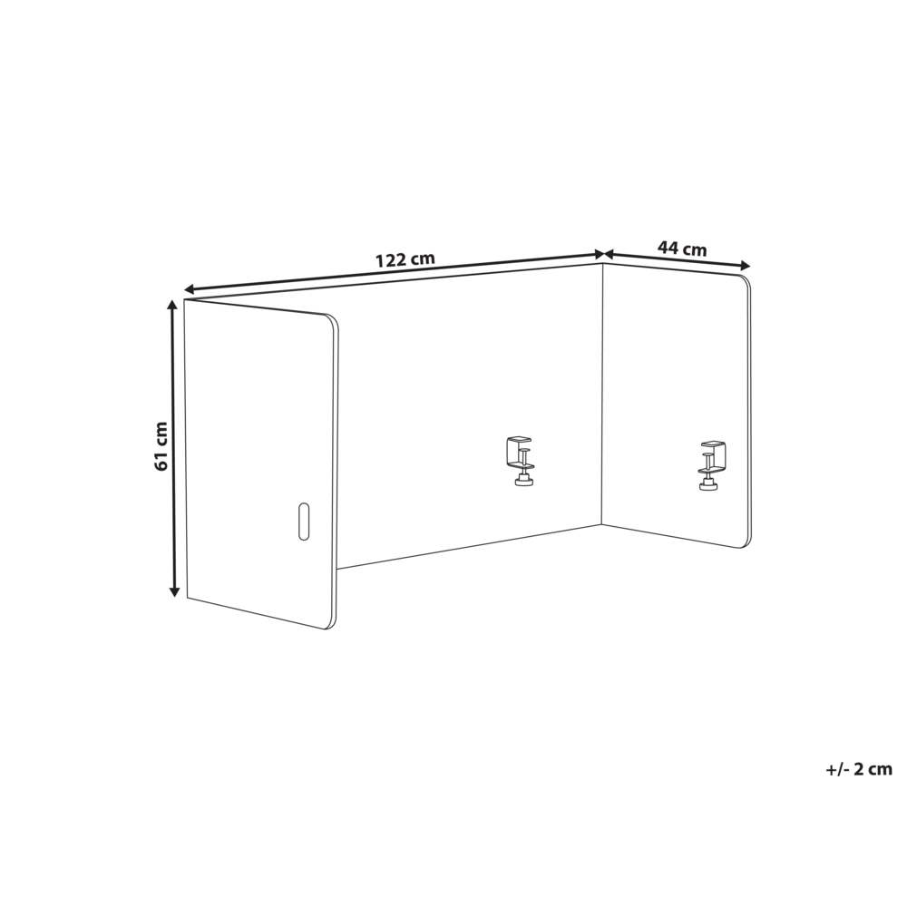 Pannello acustico in tessuto Imbottito 120 x 60 cm Grigio tavolo ufficio