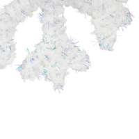 Set di 2 decorazioni natalizie a LED sospese a forma di fiocco di neve in metallo bianco