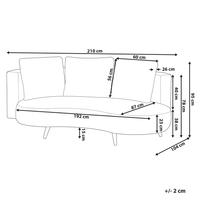 Divano da giardino a 3 posti con cuscini rivestimento in olefina idrorepellente e resistente ai raggi UV colore beige lato destro